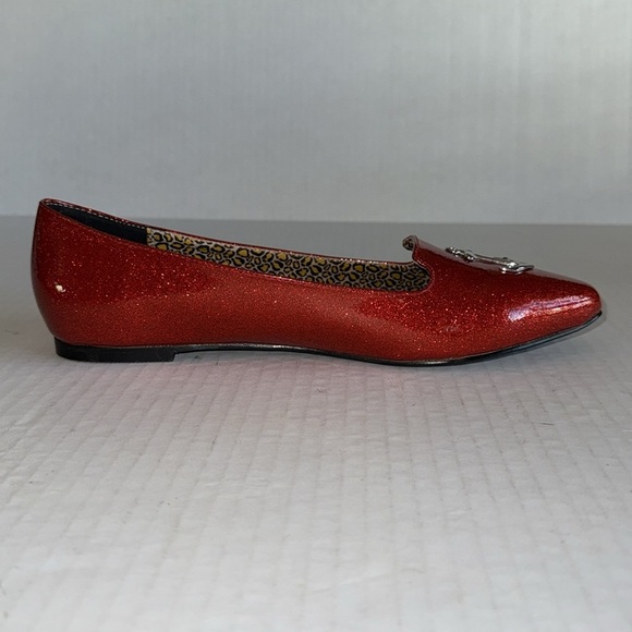 T.U.K. X Luxe De Ville Red Patent Anchor Flats - Picture 7 of 12